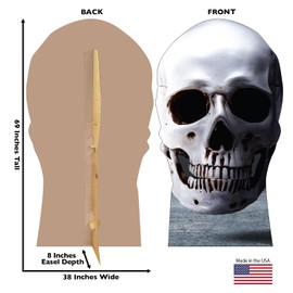 Cardboard People Skull Standee Life Size Cardboard Cutout Standup