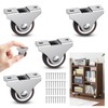 SKMYL 1.25 Inch Small Fixed Caster Wheels with Quiet Rolling,Drawer
