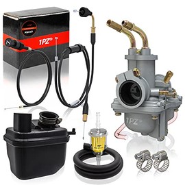 1PZ P50-SE1 Carburetor Air Filter Fuel Filter & Throttle Choke Cable Replacement for Yamaha Y-Zinger PW50 1981-2021