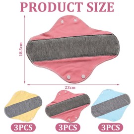 12Pcs Reusable Incontinence Pads for Women, Leakproof Washable Incontinence Pads Breathable and Comfortable Reusable Pad for Women, Soft for Elderly People