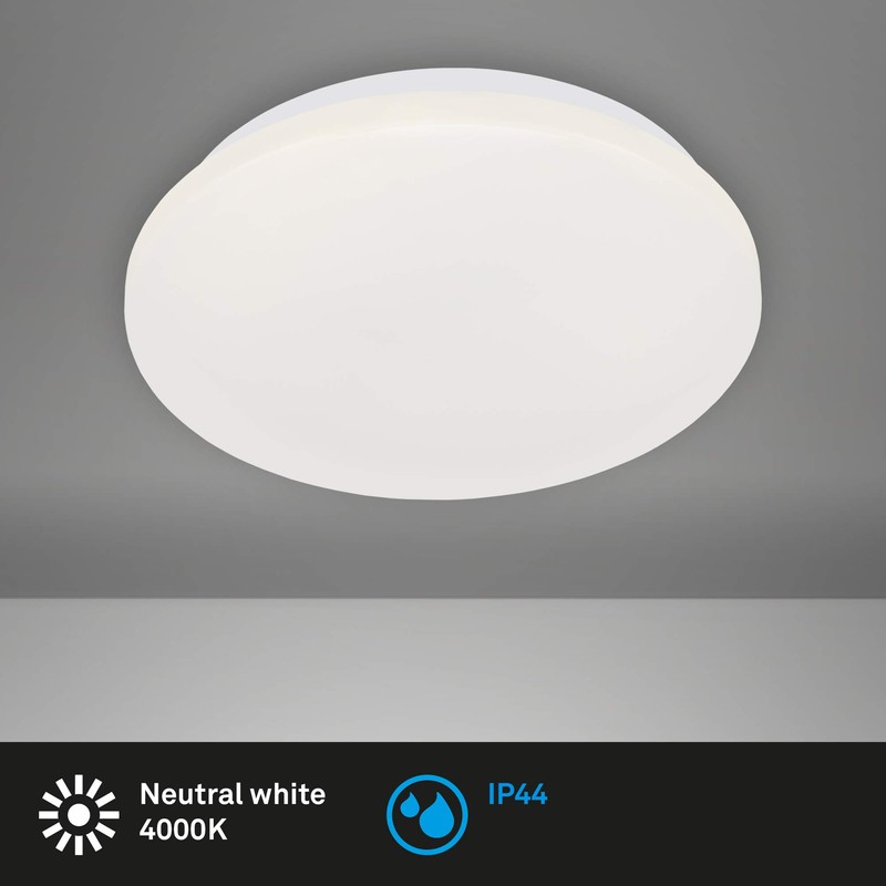 Briloner Leuchten 3404-016 LED Ceiling Light, Bathroom Light, IP44, 10