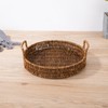 Best round rattan weave tray (25cm) with handle tray