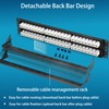 Rapink Patch Panel 48 Port Cat6 with White Inline Keystone