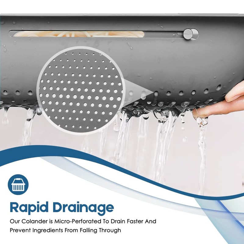 Collapsible Colander Kitchen Extendable Strainer Fruits Vegetables Noodle Pasta Food