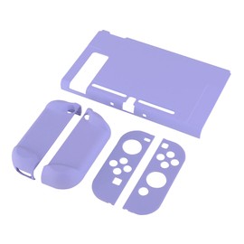 eXtremeRate PlayVital Switch Console Compatible Back Cover, NS Joycon Handheld Controller Separable Protector Hard Shell, Customized Dockable Protective Case for Switch [Light Violet]