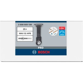 Bosch 1x PRO Multi Material MAII 52 APB Multitool Blade (for Wood with Nails, Metal Sandwich, Width 52 mm, Professional Accessory Multitool)