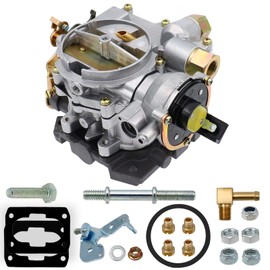 THUNDERMINGO 2 Barrel Marine Carburetor for Mercruiser Rochester Mercarb 3.0L 2.5L 4.3L 5.0L 5.7L Carb V8 4 CYL Engines with Electric Choke & Jets Gaskets Long Linkage, Replace 3310-864940A01
