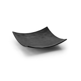 Lacor Square Melamine Tray, Black, 25 x 25 x 5 cm