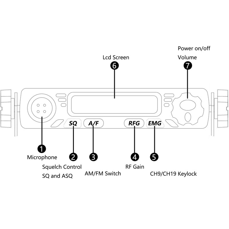 Mini Small CB Radio LT-198 Compact Design with External Speaker