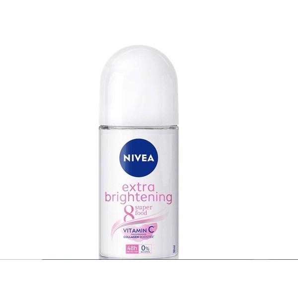 NIVEA Desodorante Aclarante para Mujer, Tono Natural Classic Touch (50 ml), 48hrs Protección Antitranspirante en Roll on con Aceite de Aguacate y Vitamina C