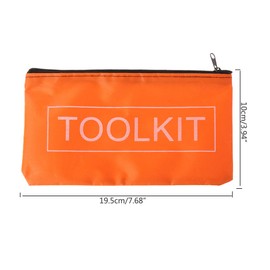 caralin 5 Pieces Storage Bags Storage Organizer Waterproof Oxford Cloth Tool Bag Orange 19.5x10cm/7.7x3.9inches