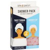Spa Savvy Hair Wrap and Shower Cap Set, 2 Pack,