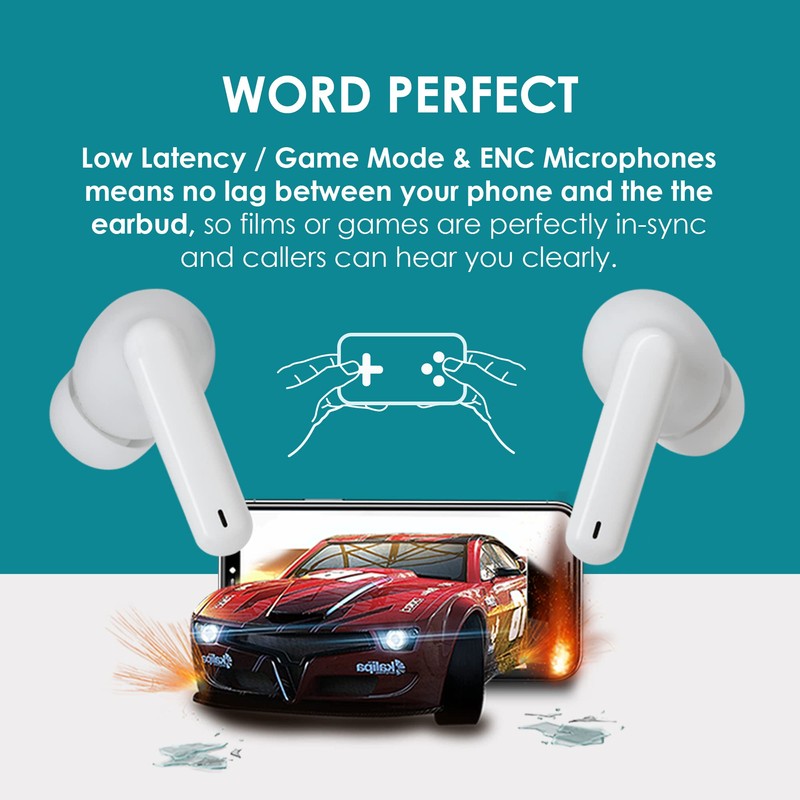 Boompods Skim Sustainable True Wireless Earbuds - Bluetooth Earphones with