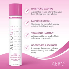 TRI Aerogel Hairspray - Non-Toxic Hair Finishing Spray for Styling, Volumizing and Holding Curly Hair with Flexible Hold - For Women and Men - Pack of 6 (10.5 Oz)