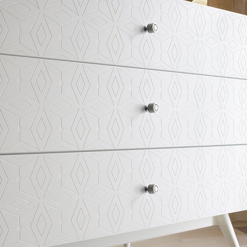 Candeon Crystal Furniture Knobs, Pack of 2 Silver Knobs, Cupboard