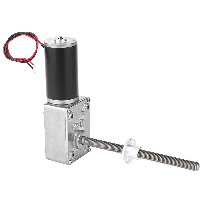 12V Geared Motor with Torque, 1280 M8 Double Shaft Worm