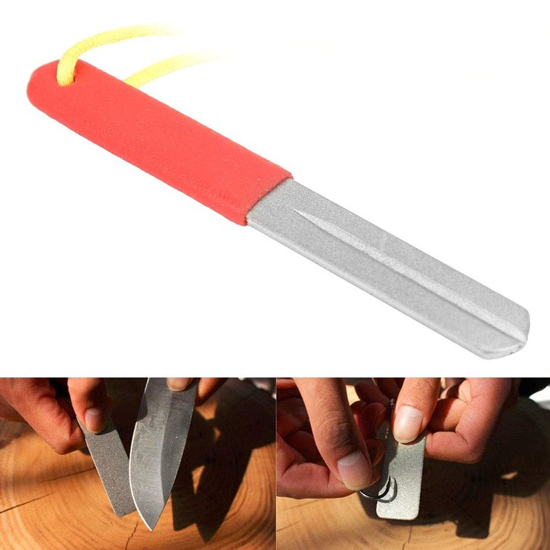 Fishhook Sharpening Whetstone, Double Side Sport Fishing Hook Hone Sharpener