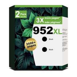 952 XL Black Ink Cartridges Replacement for HP 952xl Fit for Officejet Pro 8710 7740 8702 8720 8210 7720 8715 8730 8740 8216 8725 8700 8200 Printers (2 Black 2 Packs Compatible for HP952 HP952XL)