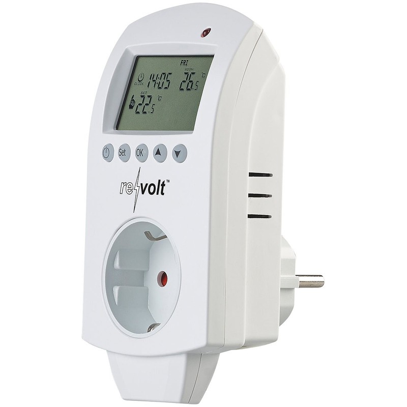 revolt Plug Thermostat: Digital Socket Thermostat for Heating and Air