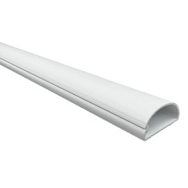 Kable Kontrol Half Round Cord Hider, Cable Cover, Hide TV Wall Mount Wires, Raceway for Cords, Decorative Wire Covers, Paintable, Adhesive Cable Concealer - 1.2in W x 0.50in H x 40in L – 1 Pc- White