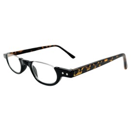 Incredible Bargains The Hunter Half Moon Under Frame Reading Glasses + 2.00 Black and Tortoise