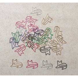 SOWAKA 30 Pcs Animal Paper Clips Metal Cute Assorted Color Bookmarks for Party Invitation Cards Office Stationery Home School Document Organization (C)