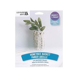 Leisure Arts Macrame Kit Honeybee Basket, Macrame Kits for Adults Beginners, Macrame Basket Kit, Macrame Beginners Kit, Macrame Kit, DIY Macrame Kit, Macrame Kit Beginner