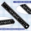 15cm Metal Ruler, 2 Pack Straight Ruler Dual-Scale Stainless Steel
