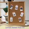 Animal Push Pins, 30PCS Cartoon Bear Bunny Thumbtack Drawing Pins
