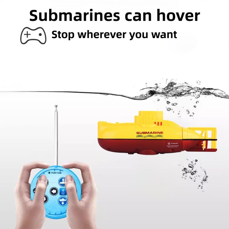 Mini RC Submarine Waterproof Remote Control Boat Underwater Diving Fish