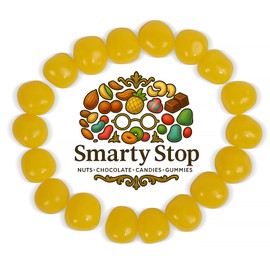 Smarty Stop Fruit Sours Chewy Candy Balls, Bite-Size AND Resealable Bag (Yellow Lemon, 2 Pound (Pack of 1))