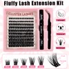 DIY Eyelash Extensions Set, Fluffy Volume Eyelashes, Individual False Eyelash