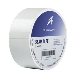 Sheeldify 1.97" x 164‘ Seam Tape - Duct Tape Edge Tape Heavy Duty Multi-Purpose, Hand-Tearable, No Residue, White, 1 Roll
