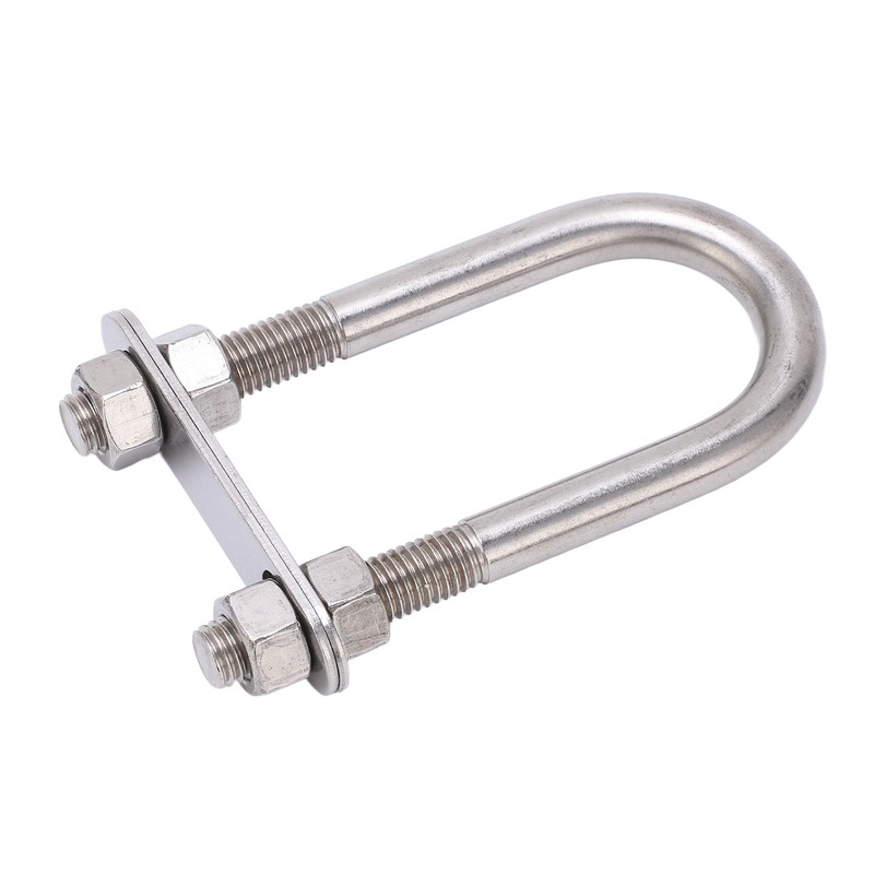12x130mm Marine Bow Stern Eye U Bolt with Adjustable Screw