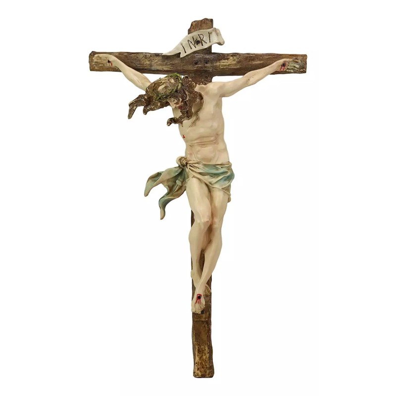 Ebros Large Jesus Christ at Calvary Crucifix INRI Wall Cross