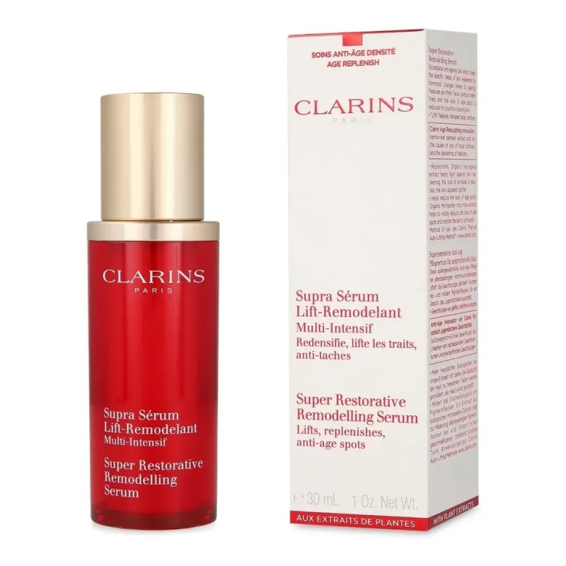 Sérum Antiedad Clarins 30ml con Ácido Hialurónico Libre de Parabenos