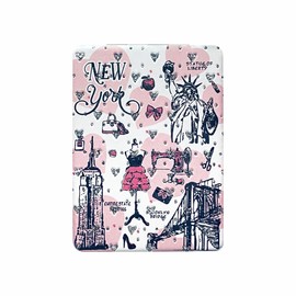 Girls & Women Fashion Elegant New York Souvenir Rectangle Travel Mirror Hand Mirror Cosmetic Makeup Compact Mirror (JMR-270801O)