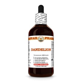 Dandelion (Taraxacum Officinale) Dry Leaf Tincture, Made in Hawaii, Organic Raw Materials, All Natural, Vegan, Pure Liquid Extract - 4 fl.oz