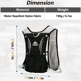 JEELAD Lightweight Running Vest for Women and Men with 1.5L Water Bladder for Hiking Trail Running Gear Cycling Marathon (C-Black-with 1.5L PEVA Water Bladder, One Size)