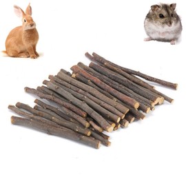 MUYYIKA Small Animals, Bite Tree, Apple Tree, Chewing Toy, Extra Fine Branches, Medium Branches, Natural, Additive-Free, Non-Coloring, Rabbits, Chinchilla, Degu, Hamster, Guinea Pig, Rabbit, Squirrel,