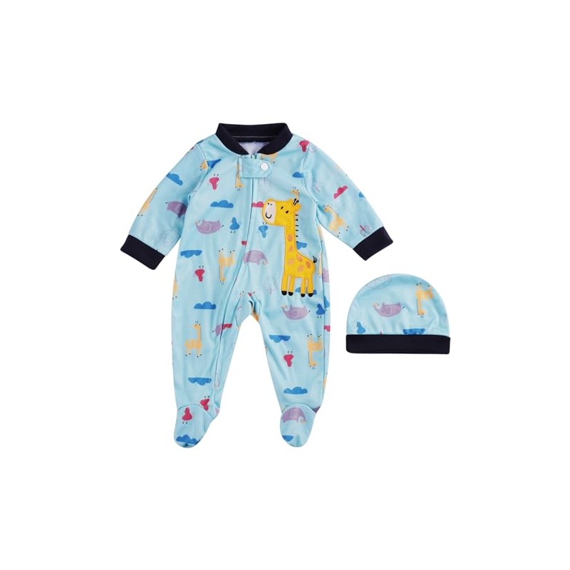 BABESIDE 2 PCS Reborn Baby Doll Clothes with Hat for