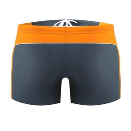 sesto senso Men's Swimming Trunks Tight Swimming Trunks M to 4XL Tight Swimwear Swimming Shorts, Graphite Orange White - Bd 384