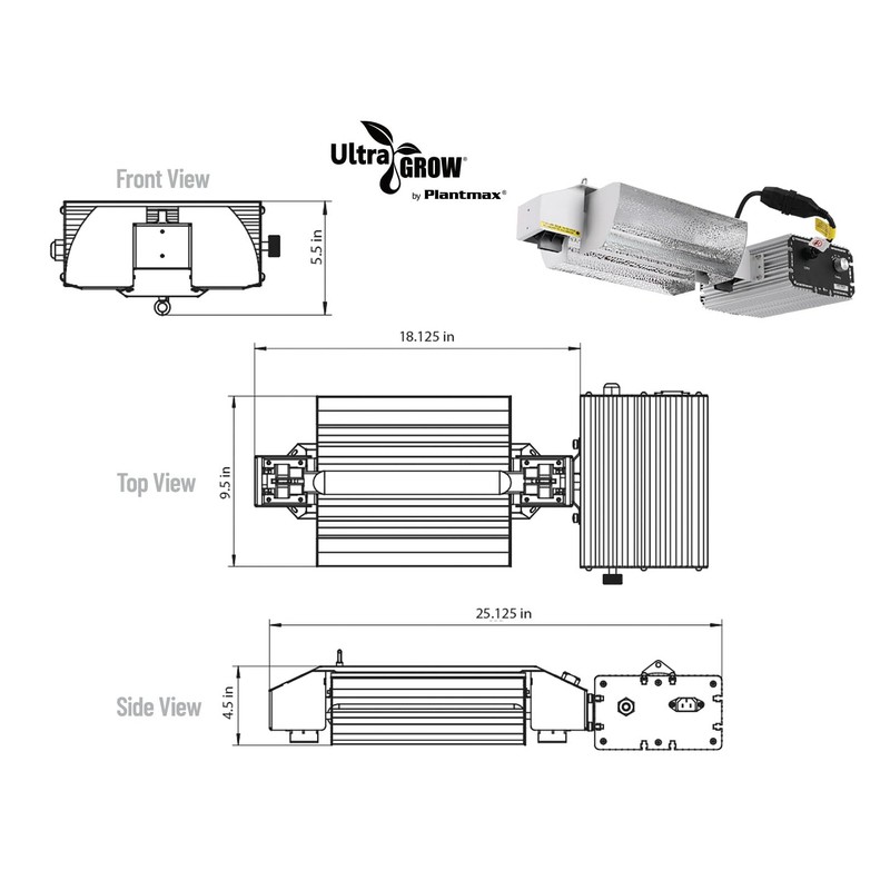 UltraGrow – Classic 1000W DE Double Ended HID Grow Light