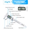 eSynic 150mm/6Inch Digital Vernier Caliper with Fractions/Inch/Metric Conversion Electronic Vernier