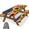 Picnic Table Cover with Bench Covers and Bag, American Flag