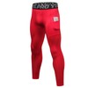 LEICHR Red Men's Sports Compression Pants & Tights Dry Fit