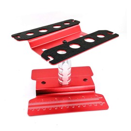 Hosoncovy RC Car Repair Stand Aluminium Alloy 360 Degree Height Adjustable Rotation Lifting or Lowering for 1/8 1/10 1/16 RC Car RC Truck (Red)
