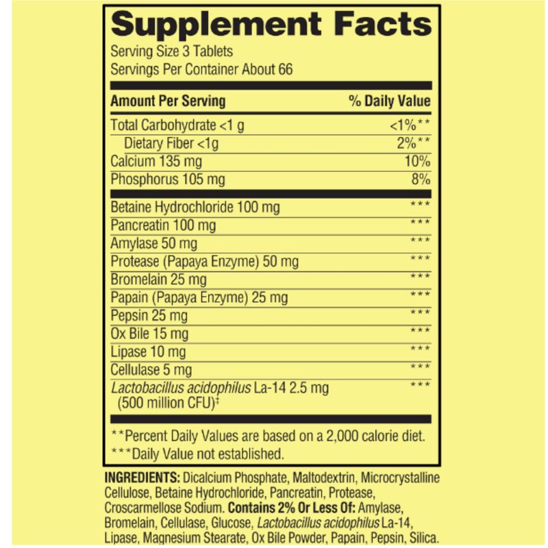 Spring Valley Probiotic Multi-Enzyme Digestive Formula Tablets Pack of 2,