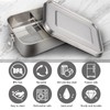 Gigmeta Stainless Steel Lunch Box, 1200 ml Lunch Box, Leak-Proof
