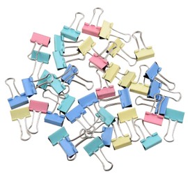 40pcs 19mm Colored Binder Clips Home Office School Teacher